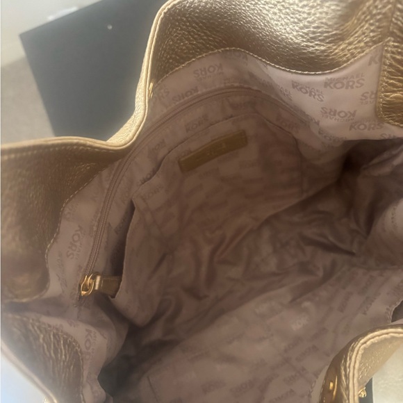 Michael Kors Metallic Gold Hobo Bag - Picture 9 of 12